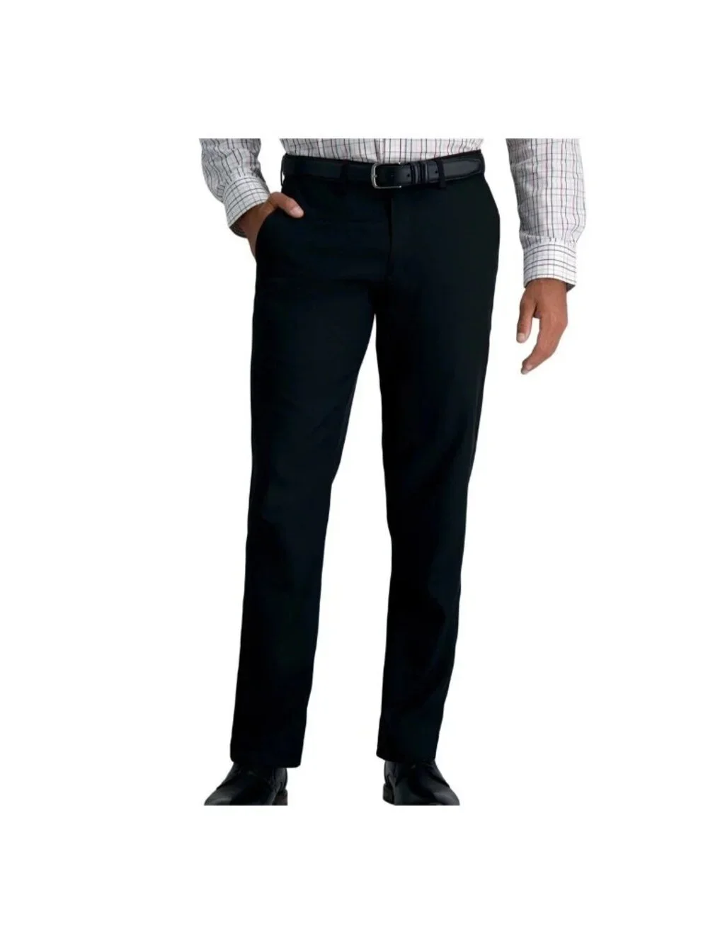 NWOT Haggar Men's 34x30 Black Dress Pants Straight Fit Polyester Blend